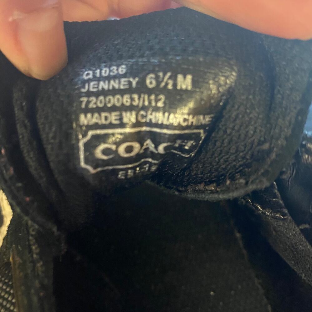 COACH Size 6.5M Jenney No Lace Strap On Sneakers Shoes Women's Casual Canvas - Picture 10 of 11